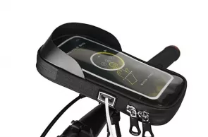 Велосумка на кермо з відділенням для смартфона чорний BRAVVOS SJ-001 
