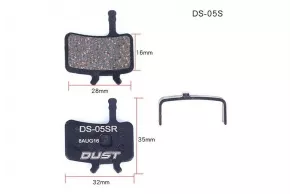 Колодки тормозные полуметалл disc DUST DS-05S AVID BB7，Juicy3/5/7